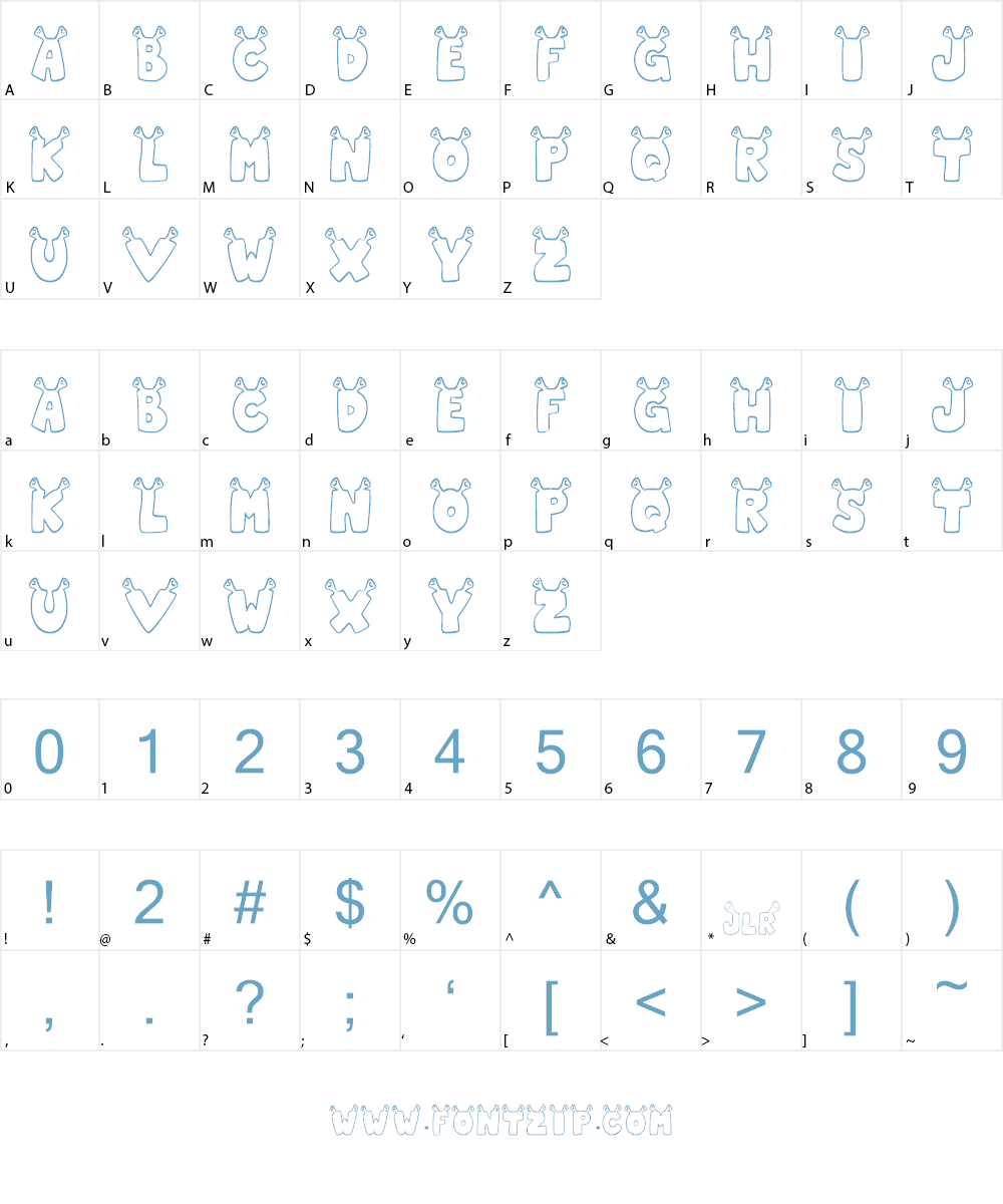 JLR Star Shrek Font Character